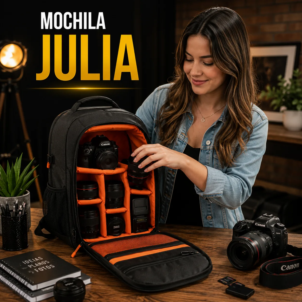 Mochila P/ Equipamentos Fotográficos e Acessórios West Julia