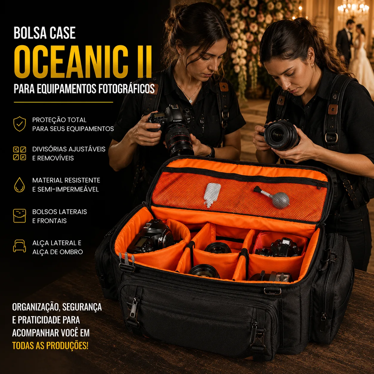 Bolsa Case Oceanic II para Equipamentos Fotográficos