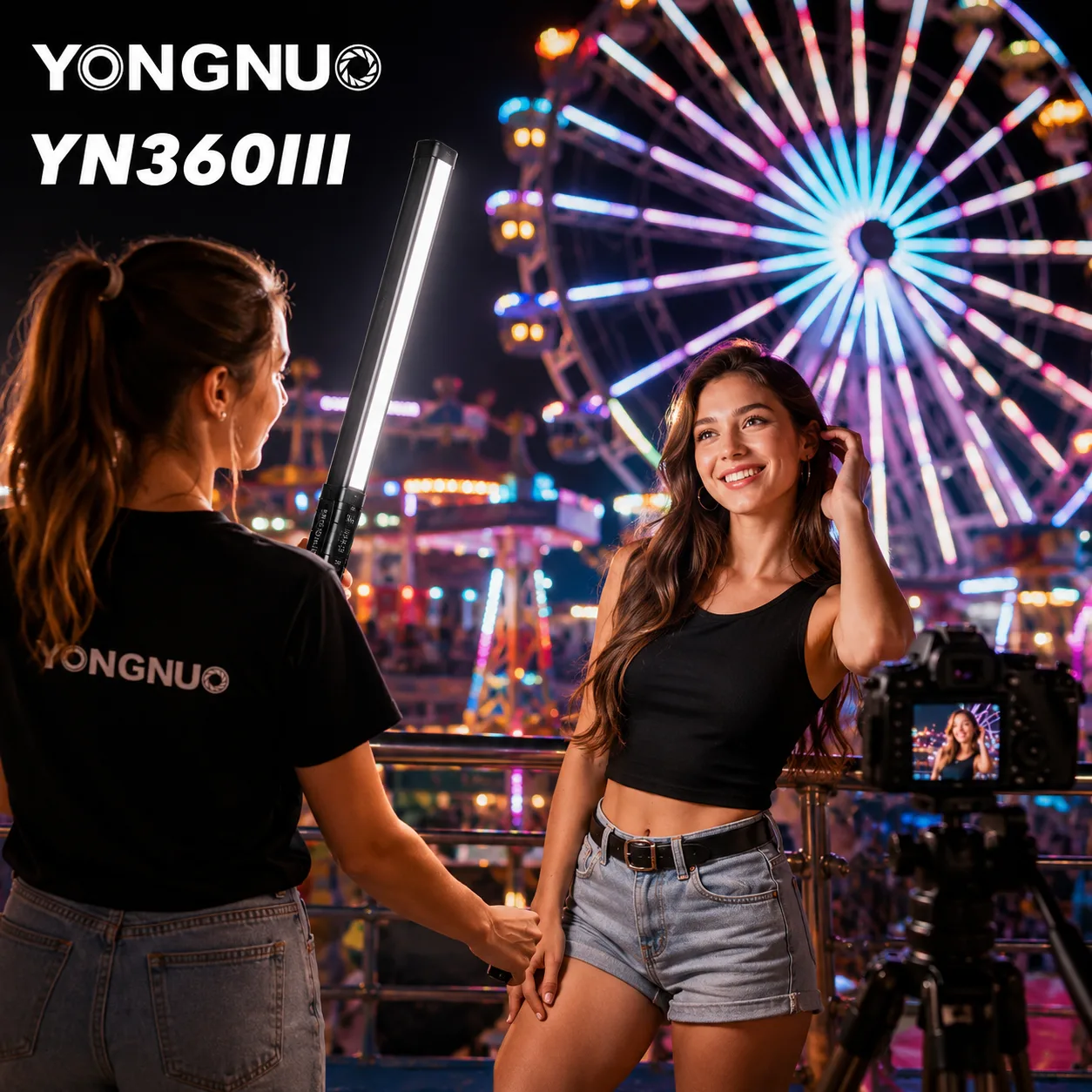 Bastão de Led Yongnuo YN360III RGB + Carregador + Bateria