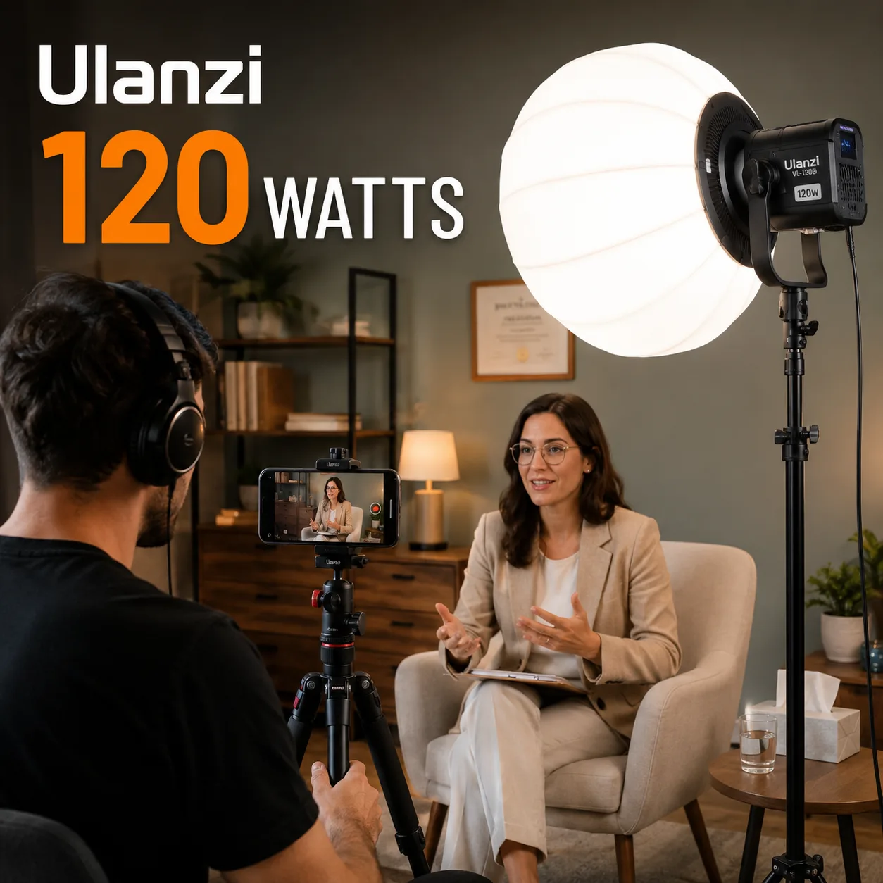 Iluminador Led Ulanzi Luz Bicolor Vl-120bi 120w Conexão Bowens
